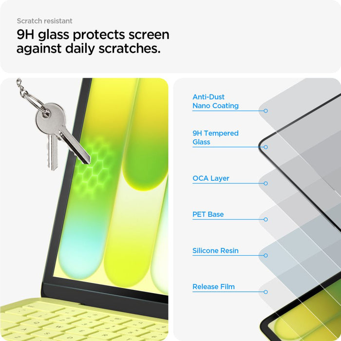 Spigen Glas.tR Slim FC Tempered Glass for MacBook Neo 13" 2026 - Black