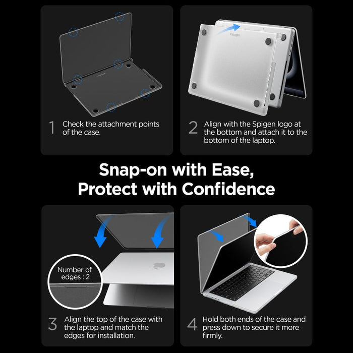 Spigen AirSkin Case for MacBook Pro 14" 2021 / 2023 / 2024 / 2025 / 2026 - Transparent Matte