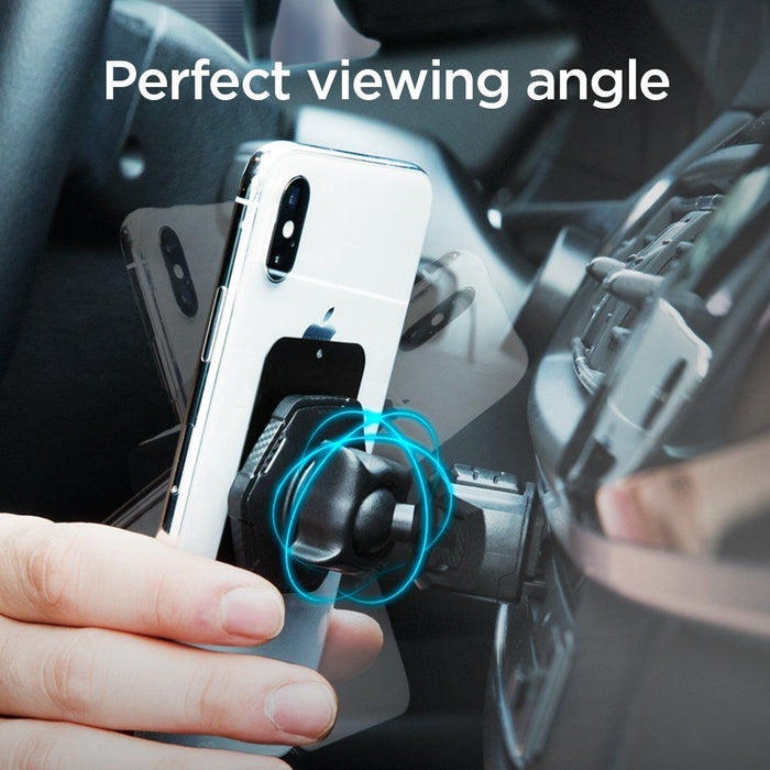 Spigen QS24 phone holder for CD slot in car magnetic - black