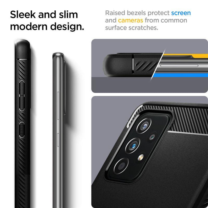 Spigen Rugged Armor Case for Samsung Galaxy A52 / A52S - Matte Black