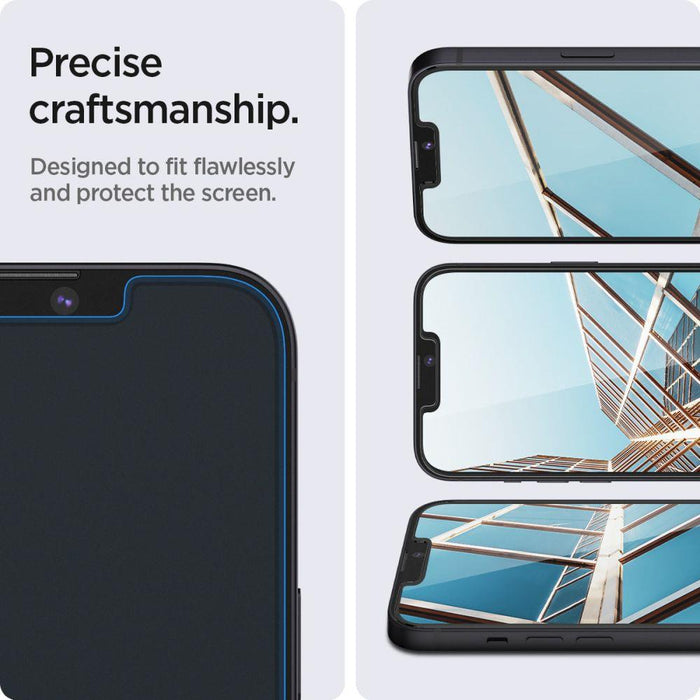 Spigen Glas.tR EZ Fit Tempered Glass for iPhone 13 / 13 Pro / 14 / 16e / 17e - 2 pcs.