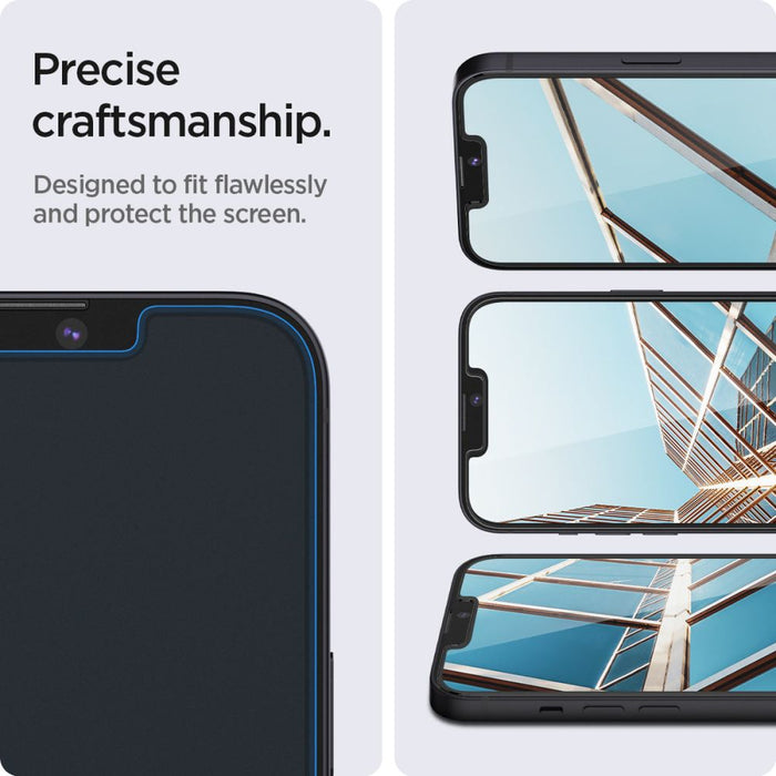 Spigen Glas.tR EZ Fit Tempered Glass for iPhone 13 / 13 Pro / 14 / 16e / 17e - 2 pcs.