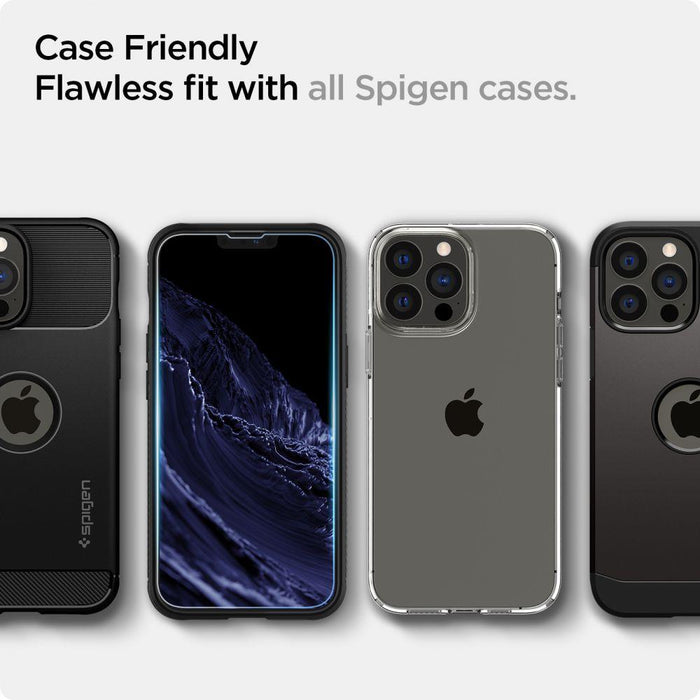 Spigen Glas.tR EZ Fit Tempered Glass for iPhone 13 / 13 Pro / 14 / 16e / 17e - 2 pcs.
