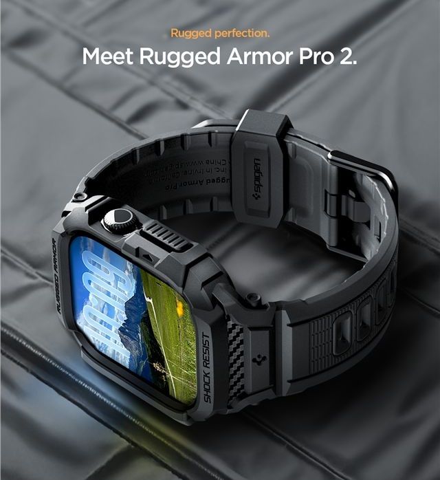 Spigen Rugged Armor Pro Strap for Apple Watch 42mm - Black