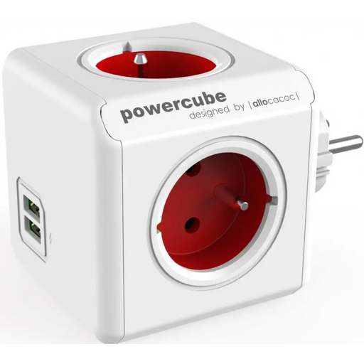 Splitter Allocacoc PowerCube 1202RD 4 sockets 2 USB - Разклонители<<<Аксесоари за телевизори<<<Аксесоари<<<TechMart
