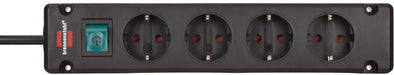 Splitter Brennenstuhl Eco black 4x2P + E 1.5m 1150650114 - Разклонители<<<Аксесоари за телевизори<<<Аксесоари<<<TechMart