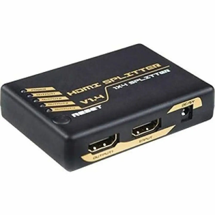 Splitter DCU 1x4 HDMI Black - Компютър Кабели и адаптери<<<Компютри| Електроника<<<BigBuy&&&Адаптери<<<Компютър Кабели