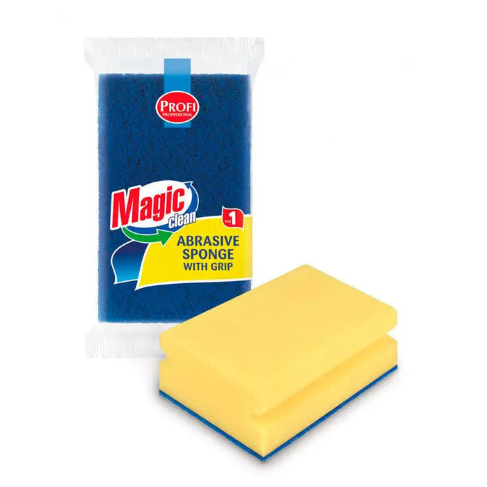 SPONGE WITH CHANNEL GIGAS PROFI 1 PCS 16.5 X 10 X 5.7 CM MAGIC CLEAN - Продукти за почистване<<<Домашни