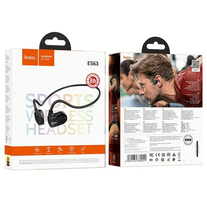 Sport Bluetooth Headset Hoco ES63 Graceful Black - Микрофони и слушалки<<<Електроника Периферни и резервни
