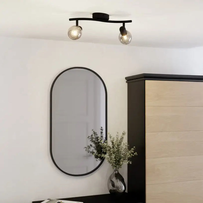 SPOT 2XE14 BLACK EGLO POLLICA - Спотове<<<Вътрешно осветление<<<Мебели и интериор<<<Praktiker&&&Спотове<<<Вътрешно