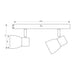 SPOT 2XE14 BLACK VIVALUX DANTE - Спотове<<<Вътрешно осветление<<<Мебели и интериор<<<Praktiker&&&Спотове<<<Вътрешно