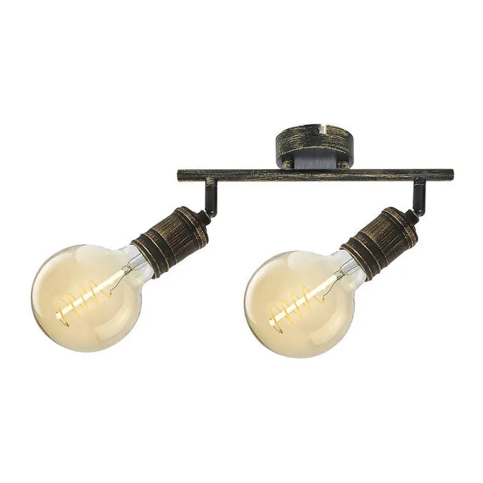 SPOT 2XE27 ANTIQUE GOLD RABALUX FIDEL - Спотове<<<Вътрешно осветление<<<Мебели и интериор<<<Praktiker