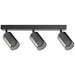 SPOT 3XGU10 10W GLASS BLACK ULTRALUX RPGC3B - Спотове<<<Вътрешно осветление<<<Мебели и