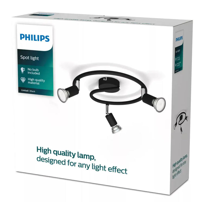 Spotlight Philips limbali Black GU10 (3 Units) - Декорация и Осветление<<<Дом Градина<<<BigBuy&&&Лампи<<<Декорация и