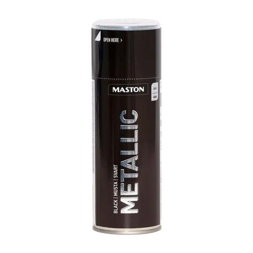SPRAY BLACK METALLIC 400 ML MASTON - Спрей бои<<<Бои за метал и дърво<<<Бои и лакове<<<Praktiker