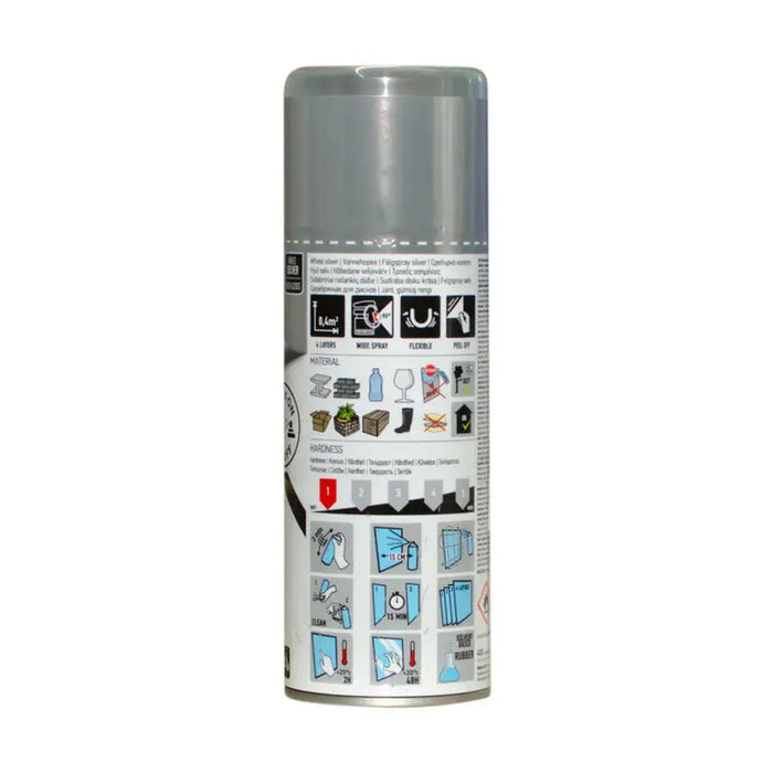 SPRAY RUBBER COATING 400 ML SILVER GLOSS MASTON - Спрей бои<<<Бои за метал и дърво<<<Бои и лакове<<<Praktiker
