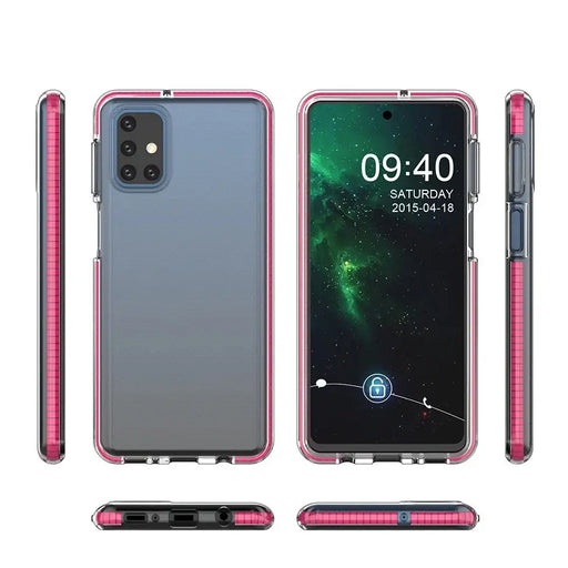 Spring Case clear TPU gel protective cover with colorful frame for Samsung Galaxy M51 yellow - Cell phone cases