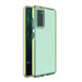 Spring Case clear TPU gel protective cover with colorful frame for Samsung Galaxy S21 Ultra 5G yellow - Cell phone
