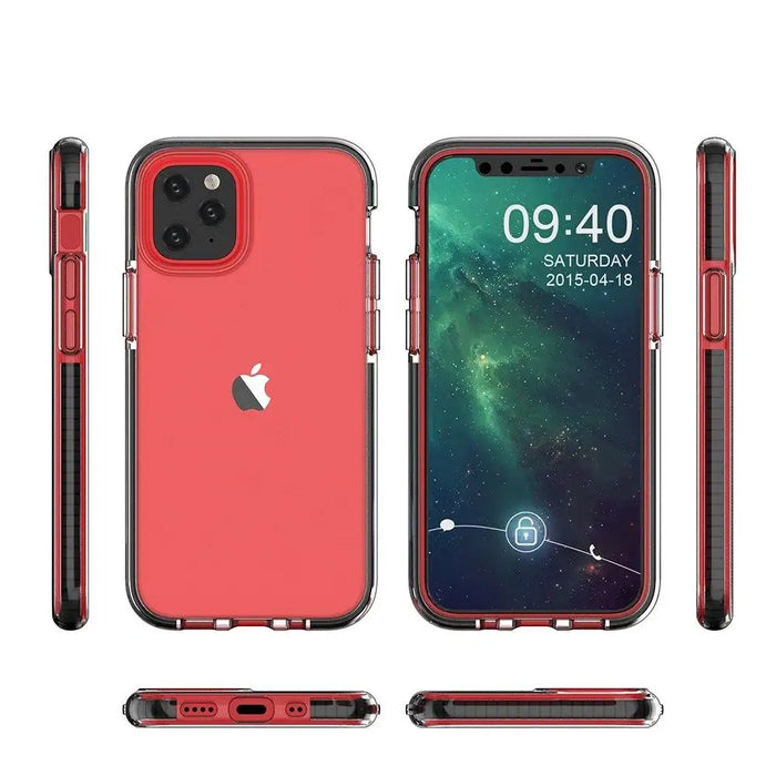 Spring Case clear TPU gel protective cover with colorful frame for iPhone 13 mini mint - Cell phone cases