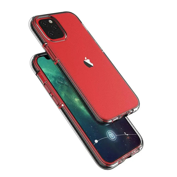 Spring Case clear TPU gel protective cover with colorful frame for iPhone 13 mini mint - Cell phone cases