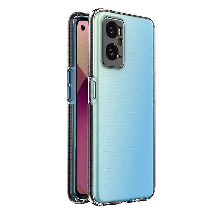 Spring Case Cover for Realme 9i Oppo A36 / A76 / A96 silicone cover with frame black - Cell phone cases
