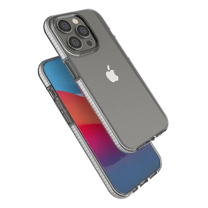 Spring Case case for iPhone 14 Pro silicone case with a frame black - Cell phone cases and covers<<<HurtelXML