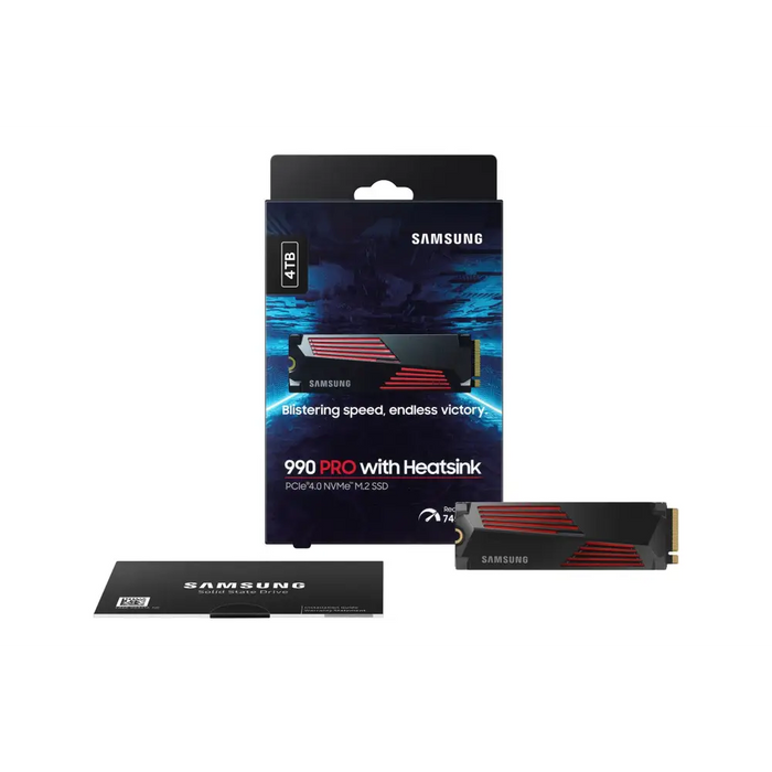 SSD SAMSUNG 990 PRO with Heatsink 4TB MZ-V9P4T0CW - Вътрешни SSD M.2 PCIe<<<SAMSUNG памети SSD и