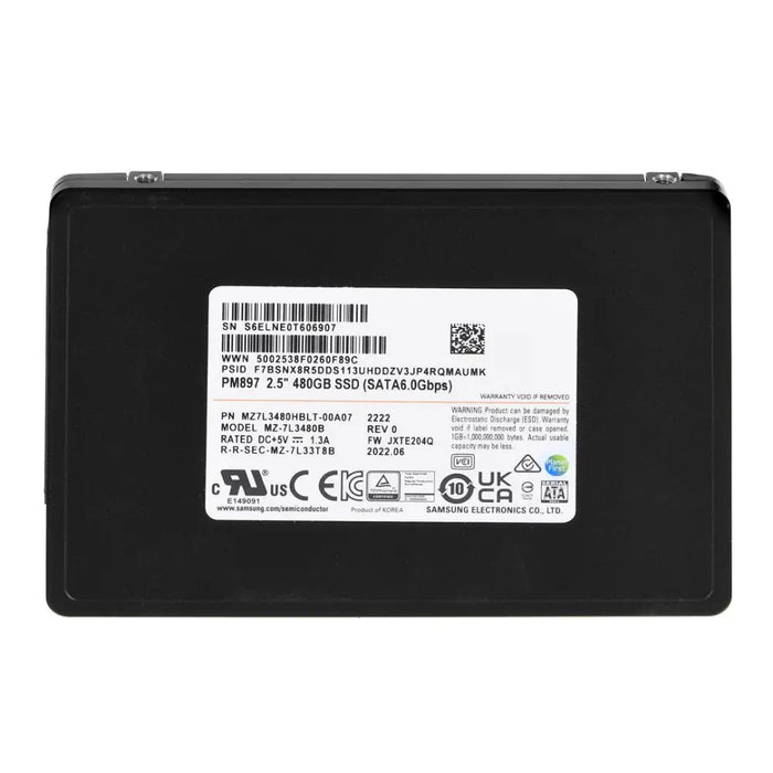 SSD Samsung PM897 480GB SATA 2.5’’ MZ7L3480HBLT-00A07 (DWPD 3) - Enterprise SSDs dedicatedDET-SSD<<<Enterprise