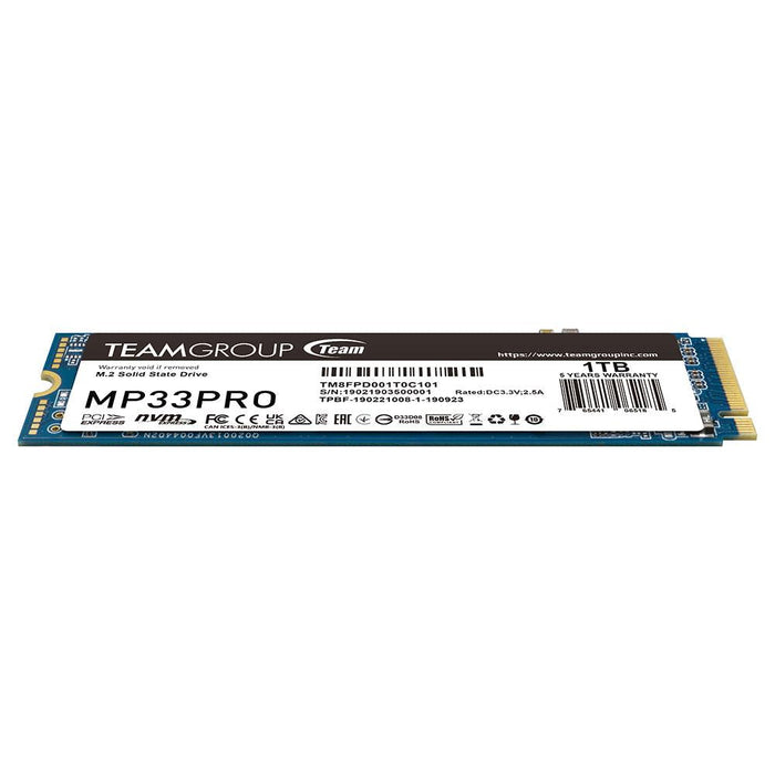 SSD Team Group MP33 PRO M.2 2280 NVMe 1TB PCIe Gen3x4 - Solid State Drive (SSD) дискове<<<Компютърни