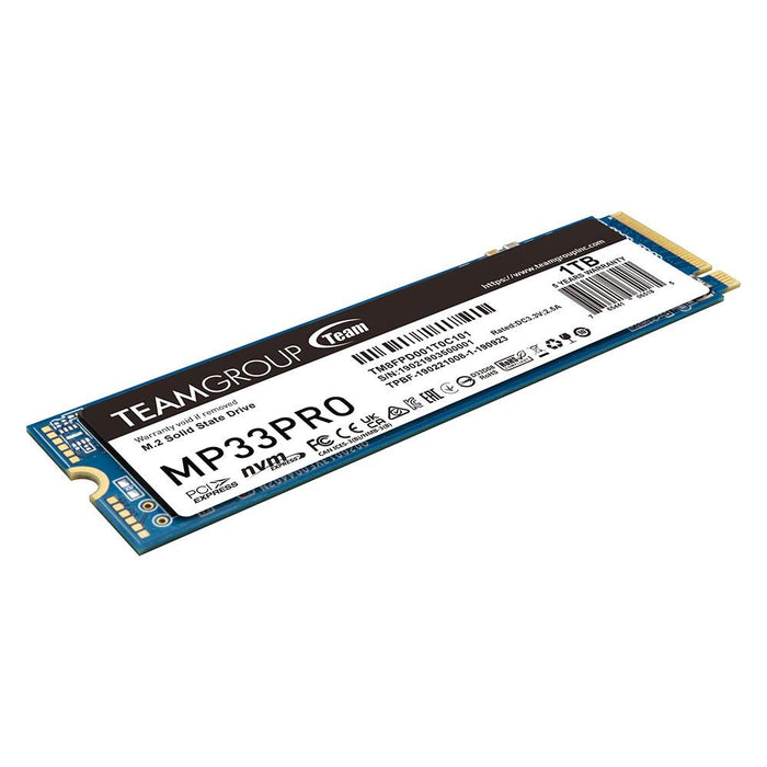 SSD Team Group MP33 PRO M.2 2280 NVMe 1TB PCIe Gen3x4 - Solid State Drive (SSD) дискове<<<Компютърни