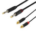 SSQ RCAJM5 - Cable 2x RCA - 2x Jack Mono 6,3 mm 3 m Black - WiresNGL-KAB<<<Sound systemNGL<<<ActionPL