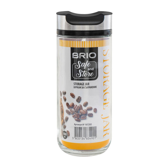 STAINLESS STEEL JAR WITH STAINLESS STEEL LID 1 L BRIO - Буркани и продукти за консервиране<<<Домашни