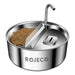Stainless Steel Pet Water fountain & Feeder 2in1 3.2l Rojeco - Water dispensers<<<Fountains<<<Pets<<<InnproXML