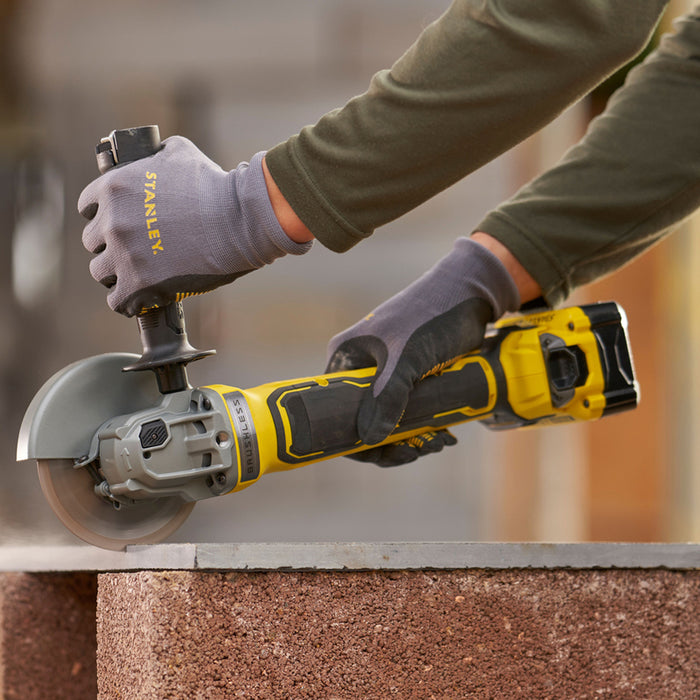 CORDLESS BRUSHLESS ANGLE GRINDER STANLEY SFMCG700B-XJ 18 V, WITHOUT BATTERY AND CHARGER, 125 mm