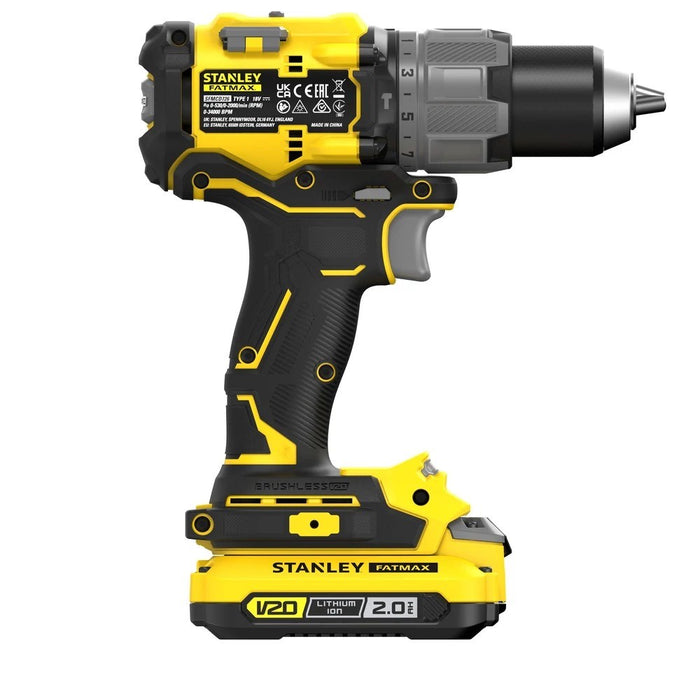 CORDLESS BRUSHLESS IMPACT DRILL STANLEY SFMCD726D2K-QW 18 V, 80.00 nm, NUMBER OF BATTERIES 2, 2.00 Ah, CASE