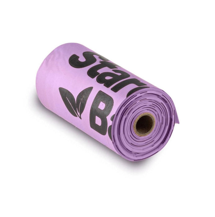 STARCHBAG BIO compostable poop bags lilac – 1x15 pcs