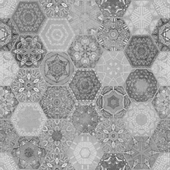 PORCELAIN TILES PATCHWORK GREY 60X60