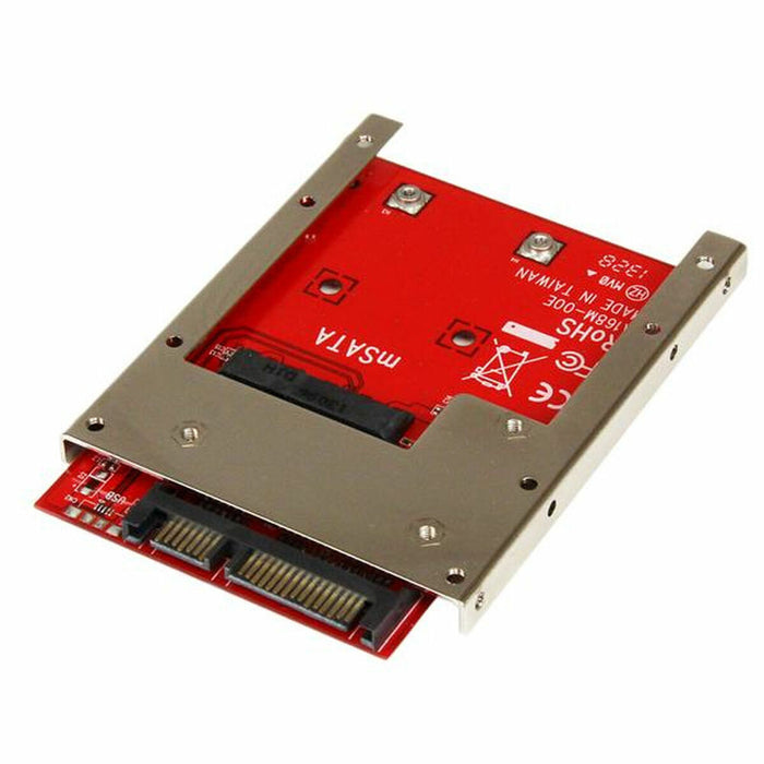 Adaptor SSD Startech SAT32MSAT257 Red Silver SSD mSATA