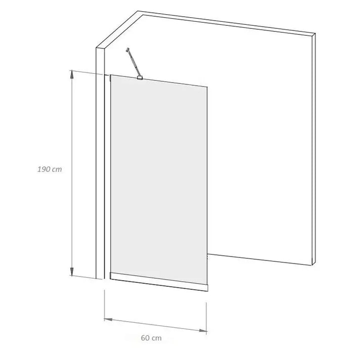 STATIONARY SCREEN 60X188 RGC WALKIN - Преградни стени и паравани<<<Душкабини и
