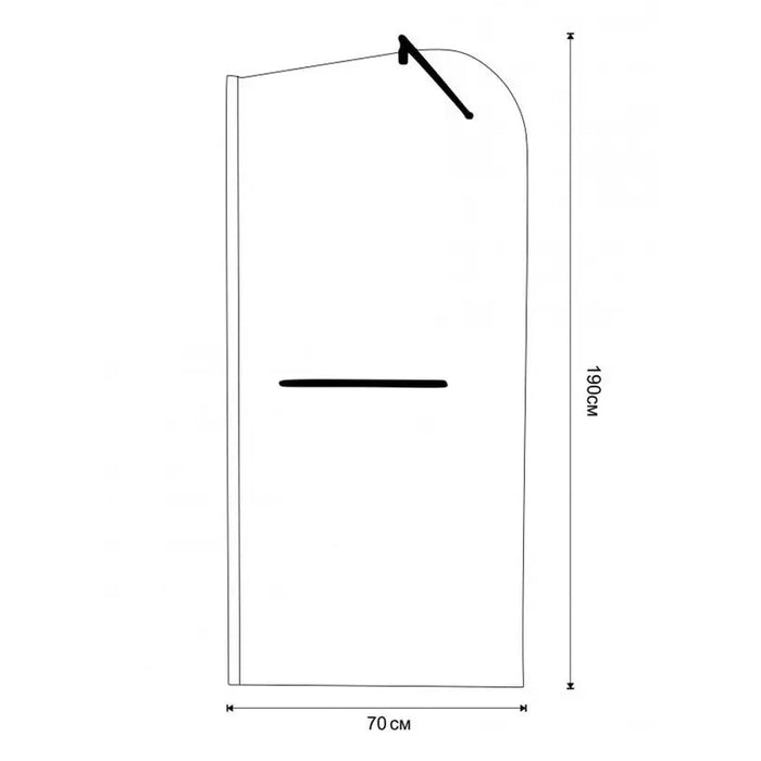 STATIONARY SCREEN 70X190 INTER CERAMIC ICS 112 TR 70 - Преградни стени и паравани<<<Душкабини и сауни<<<Баня<<<Praktiker