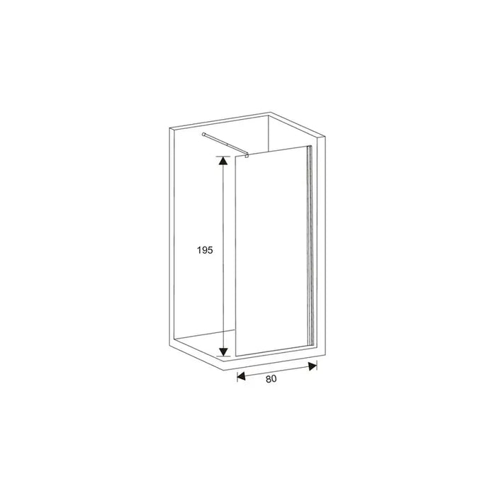 STATIONARY SCREEN 80X195 SYNCHRO SK-S-077 - Преградни стени и паравани<<<Душкабини и сауни<<<Баня<<<Praktiker