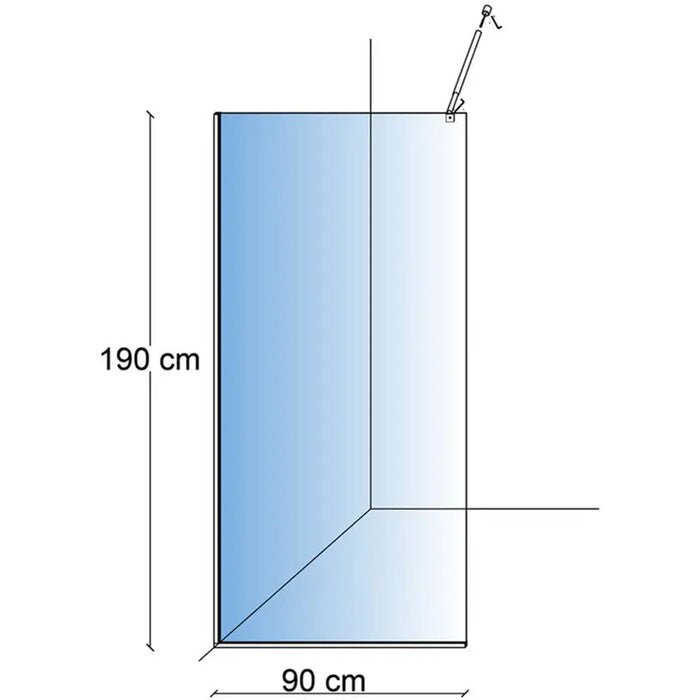 STATIONARY SCREEN 90/190 6MM VICARD - Преградни стени и паравани<<<Душкабини и сауни<<<Баня<<<Praktiker