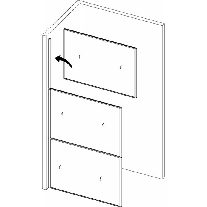 STATIONARY SCREEN 90X190 123B/90 - Преградни стени и паравани<<<Душкабини и сауни<<<Баня<<<Praktiker