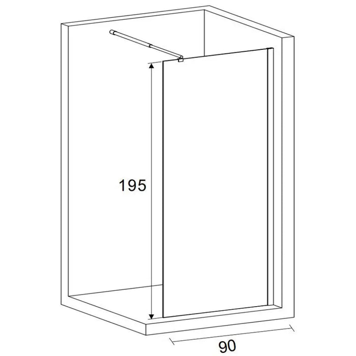 STATIONARY SCREEN 90X195 SYNCHRO SK-S-077 - Преградни стени и паравани<<<Душкабини и сауни<<<Баня<<<Praktiker