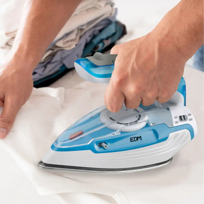 Steam Iron EDM 07305 Blue Travel - Почистване Прахосмукачки И Гладене<<<Дом Градина<<<BigBuy&&&Сушилни ютии и