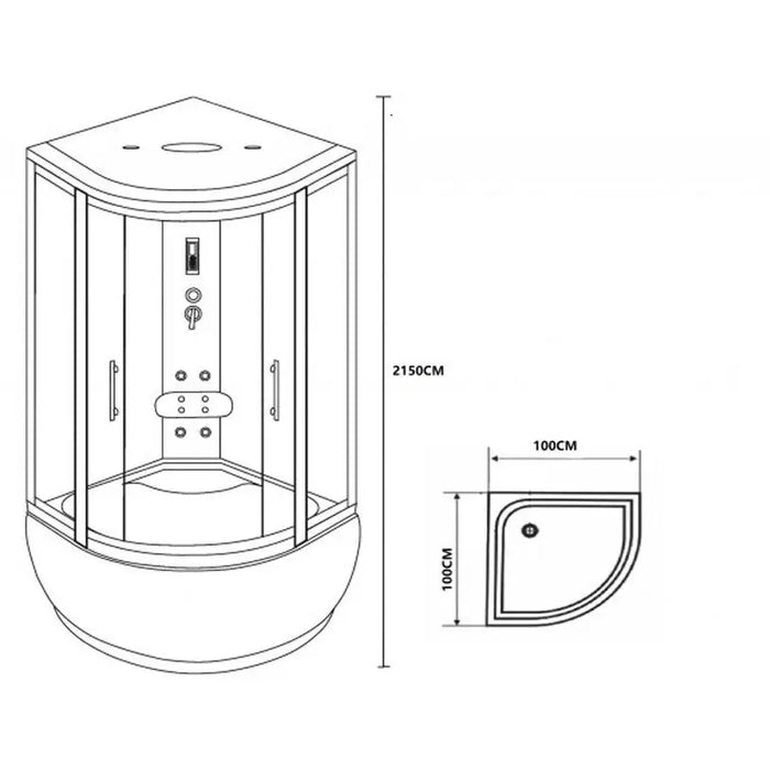 STEAM SHOWER CABIN 100X100 INTER CERAMIC LOVE - Хидромасажни парни и сауна кабини<<<Душкабини и сауни<<<Баня<<<Praktiker