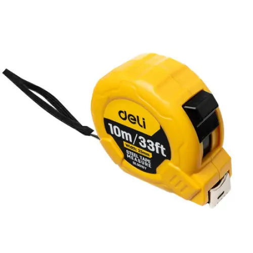 Steel Measuring Tape 10m/25mm Deli Tools EDL9010Y (yellow) - Measuring tools<<<Tools<<<InnproXML
