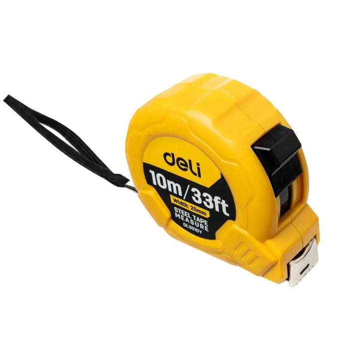 Steel Measuring Tape 10m/25mm Deli Tools EDL9010Y (yellow) - Measuring tools<<<Tools<<<InnproXML