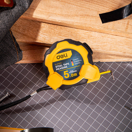 Steel Measuring Tape 5m/25mm Deli Tools EDL3797Y(yellow) - Measuring tools<<<Tools<<<InnproXML