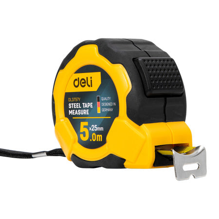 Steel Measuring Tape 5m/25mm Deli Tools EDL3797Y(yellow) - Measuring tools<<<Tools<<<InnproXML